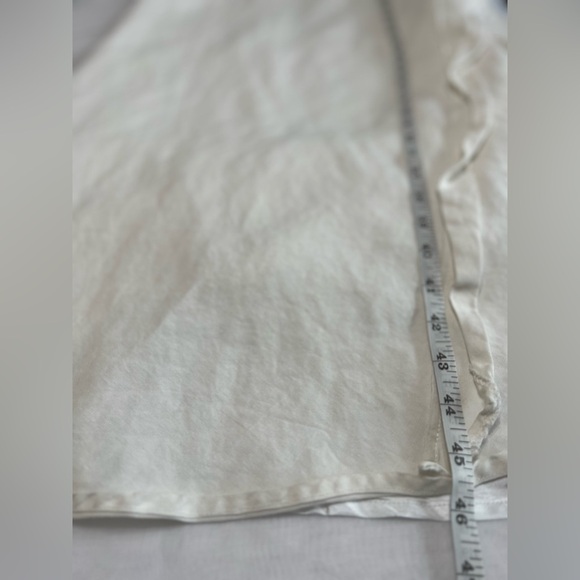 Ashley Stewart Dress Women Plus 1X Slip Midi Linen Blend Layered Lined White - Picture 11 of 12